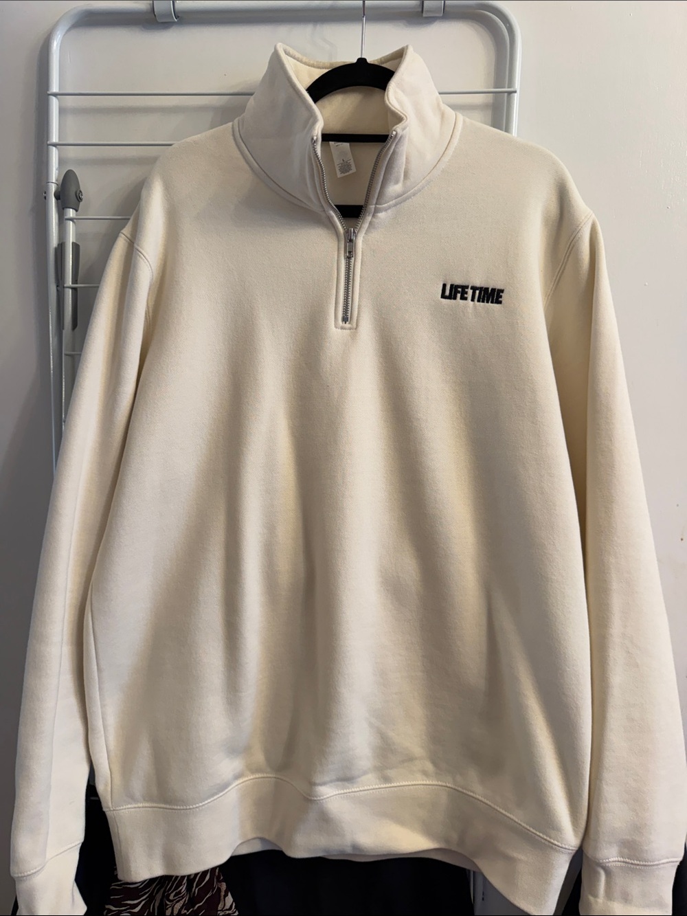 Quarter zip pullover sweatshirt